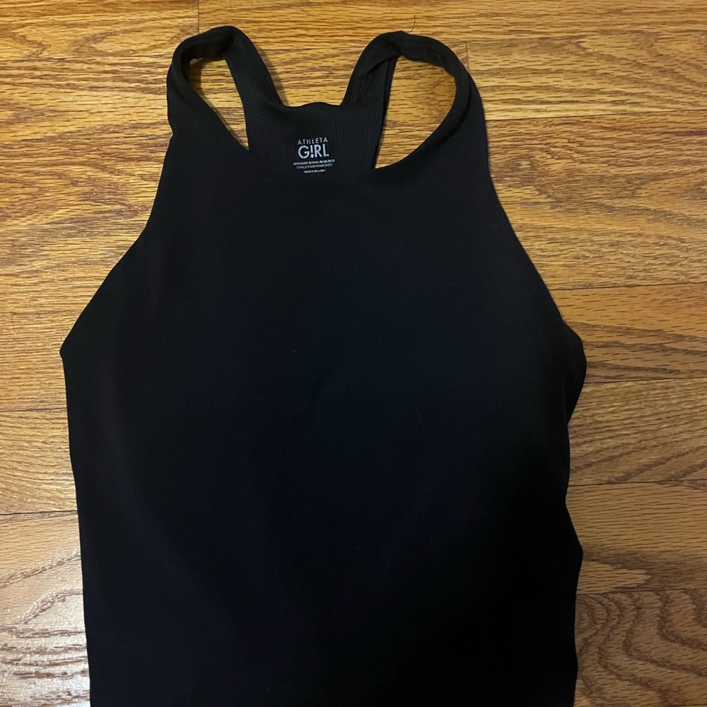 Athleta Girl Black Cropped Tank Top